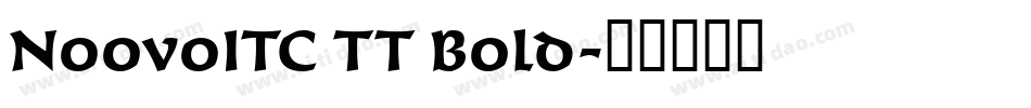 NoovoITC TT Bold字体转换